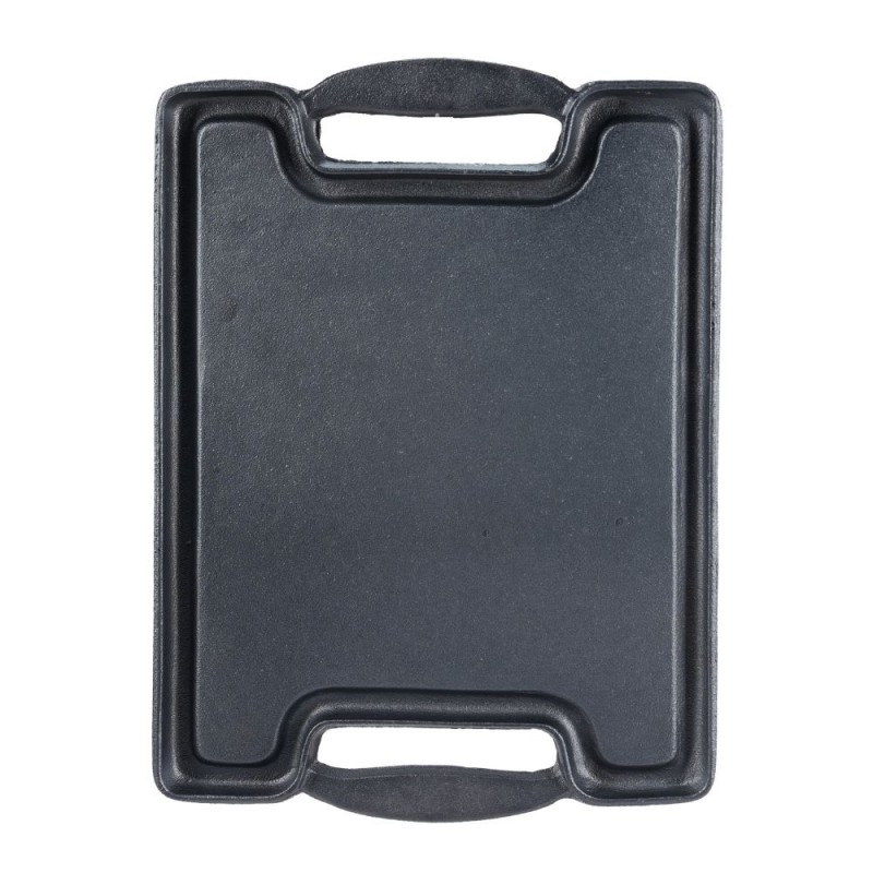 Dvostrana ploča za roštilj od lijevanog željeza, 36x25 cm | Ploča od lijevanog željeza |  |