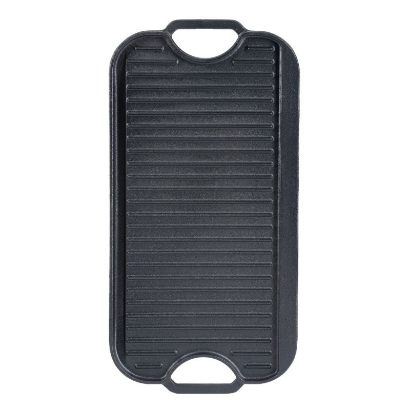 Dvostrana ploča za roštilj od lijevanog željeza, 51x26 cm - Ploča od lijevanog željeza