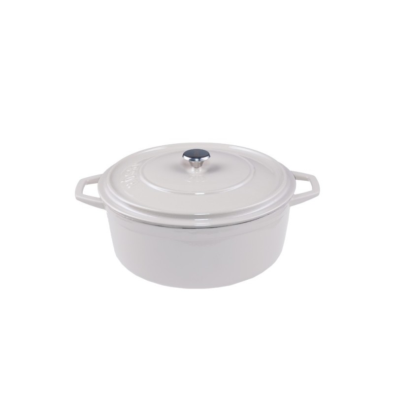 Duboki lonac od lijevanog željeza Solagio, Ivory, Ф12 - 