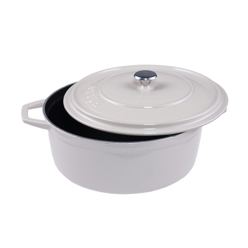 Duboki lonac od lijevanog željeza Solagio, Ivory, Ф24 - 