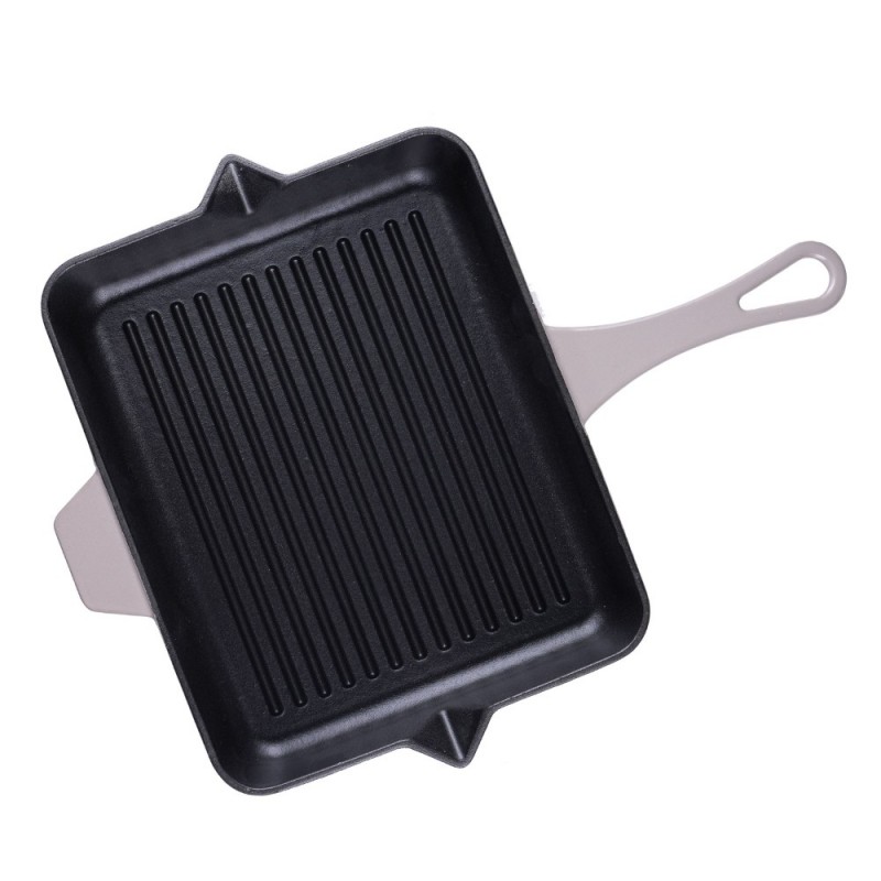 Emajlirana roštilj tava od lijevanog željeza Solagio, Ivory, 26x32cm - 