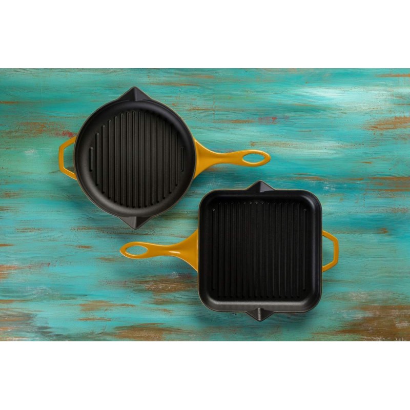 Emajlirana roštilj tava od lijevanog željeza Hosse, Dijon, 28x28cm | Roštilj tava od lijevanog željeza | Tava od lijevanog željeza |
