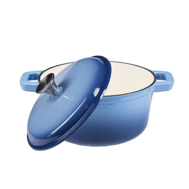 Emajlirani lonac od lijevanog željeza, plavi, Ф24 - Lonac od lijevanog željeza